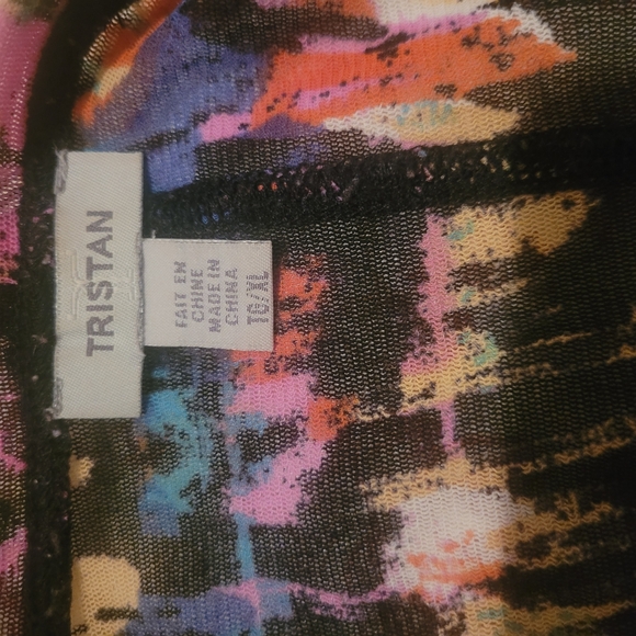 Tristan Multicolor Abstract Long Sleeve Top XL - Picture 7 of 7